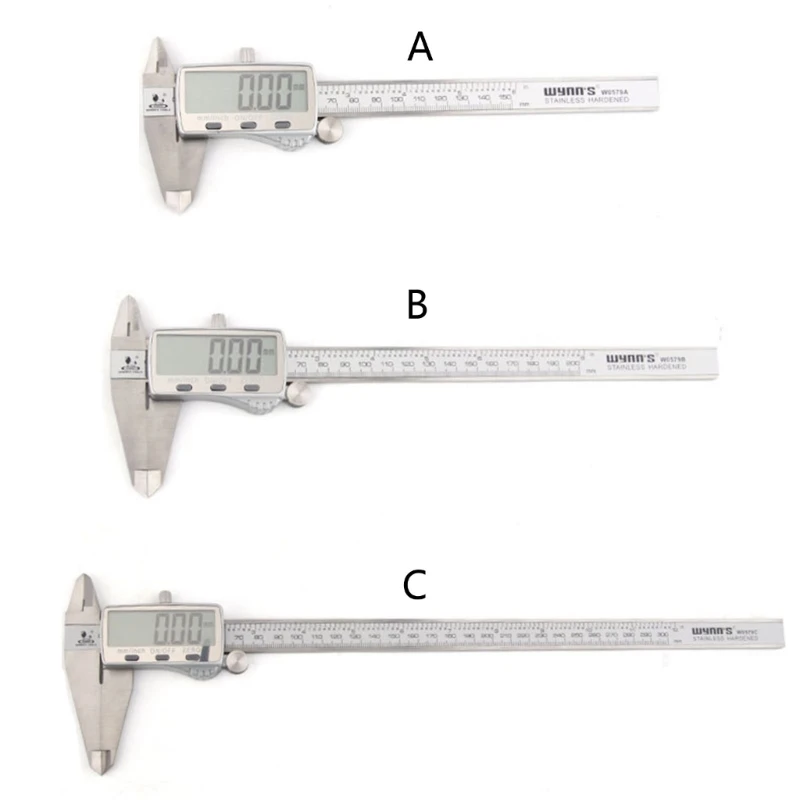 

Electronic Digital Vernier Micrometer Caliper Measuring Tool Large Digital Screen 150/200/300mm,Inch/Metric