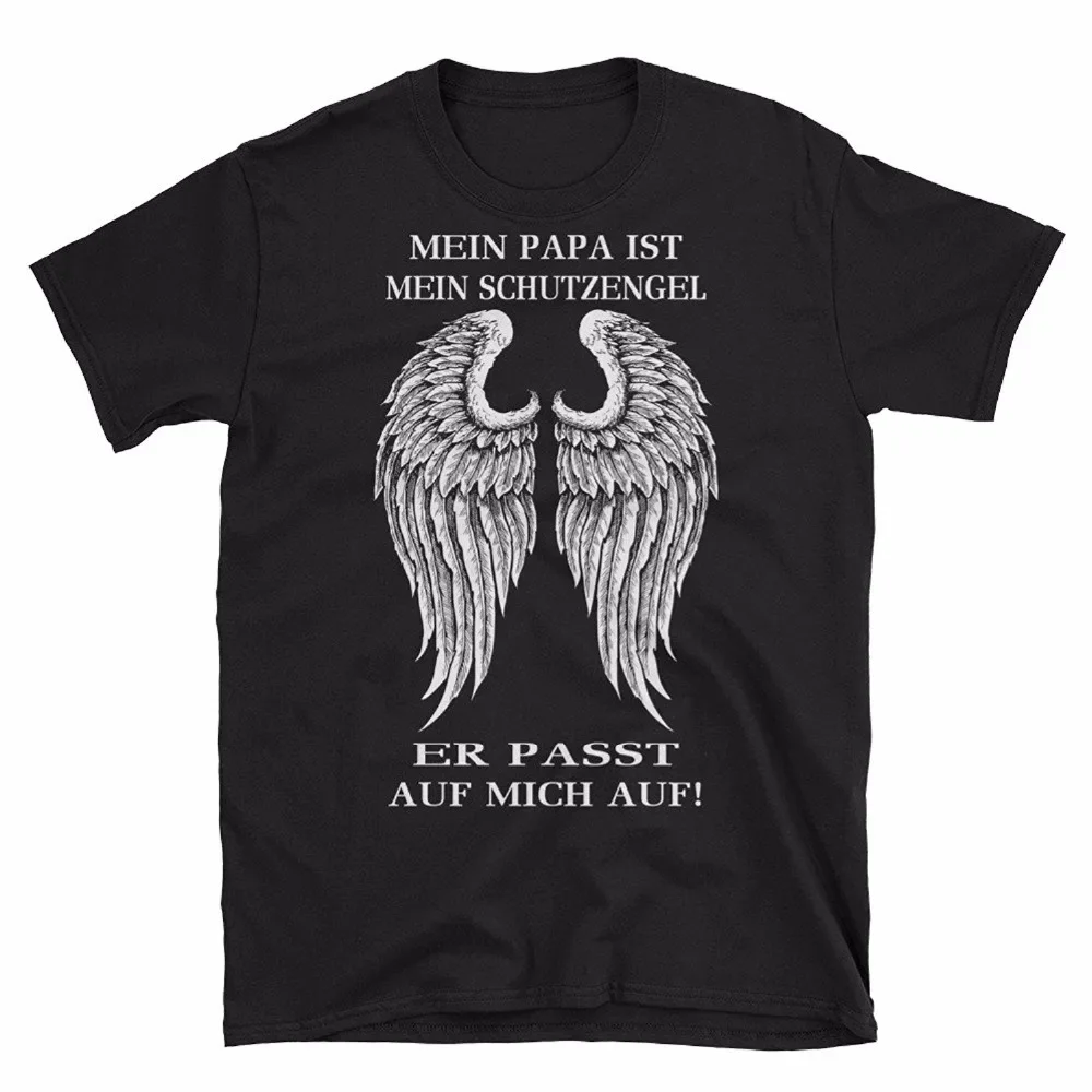 

Unique Wings Design Angel Dad T-Shirt. Summer Cotton O-Neck Short Sleeve Mens T Shirt New S-3XL