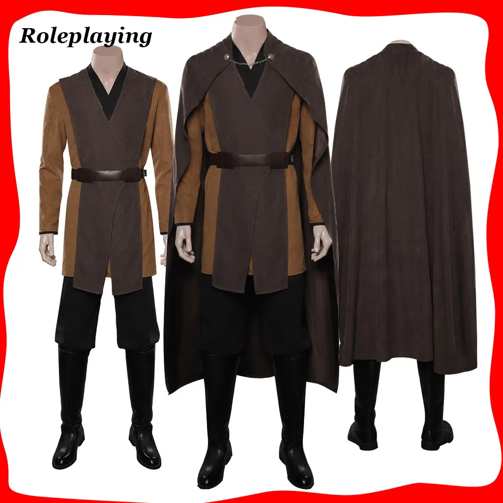 

Маскировка Граф Дуку Косплей Костюм для Мужчин Взрослых Средневековые Ролевые Сценические Костюмы Плащ Пояс Набор Хэллоуин Карнавальный Костюм