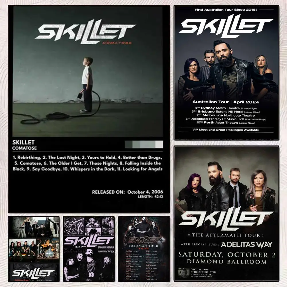 Band S-Skillet Poster PP Wall Decor Posters Celebrity Music Art Prints Bedroom Office Gift