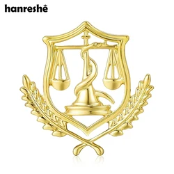 Hanreshe Fair Libra Brooch Pin Lawyer Backpack Lapel Hat Coat Badge Decoration Accessories Jewelry for Women Men