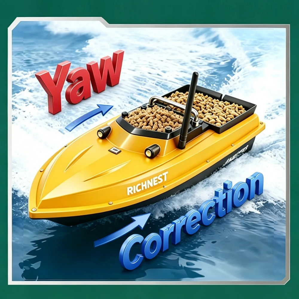 GPS Positioning RC Fishing Bait Boat 500M Remote 3KG Load Automatic Cruise Anti-Wave Grade 6-7  20000mAh Battery