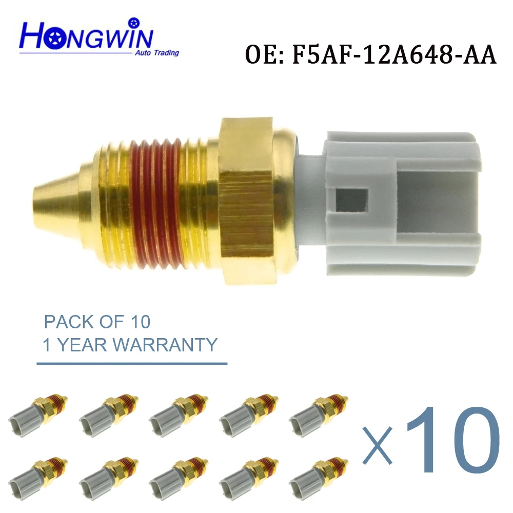 

10PCS Coolant Temperature Sensor F5AZ12A648A F5AF12A648AA For Ford F150 F250 F350 F450 550 Ranger Lincoln Mazda Explorer Mercury