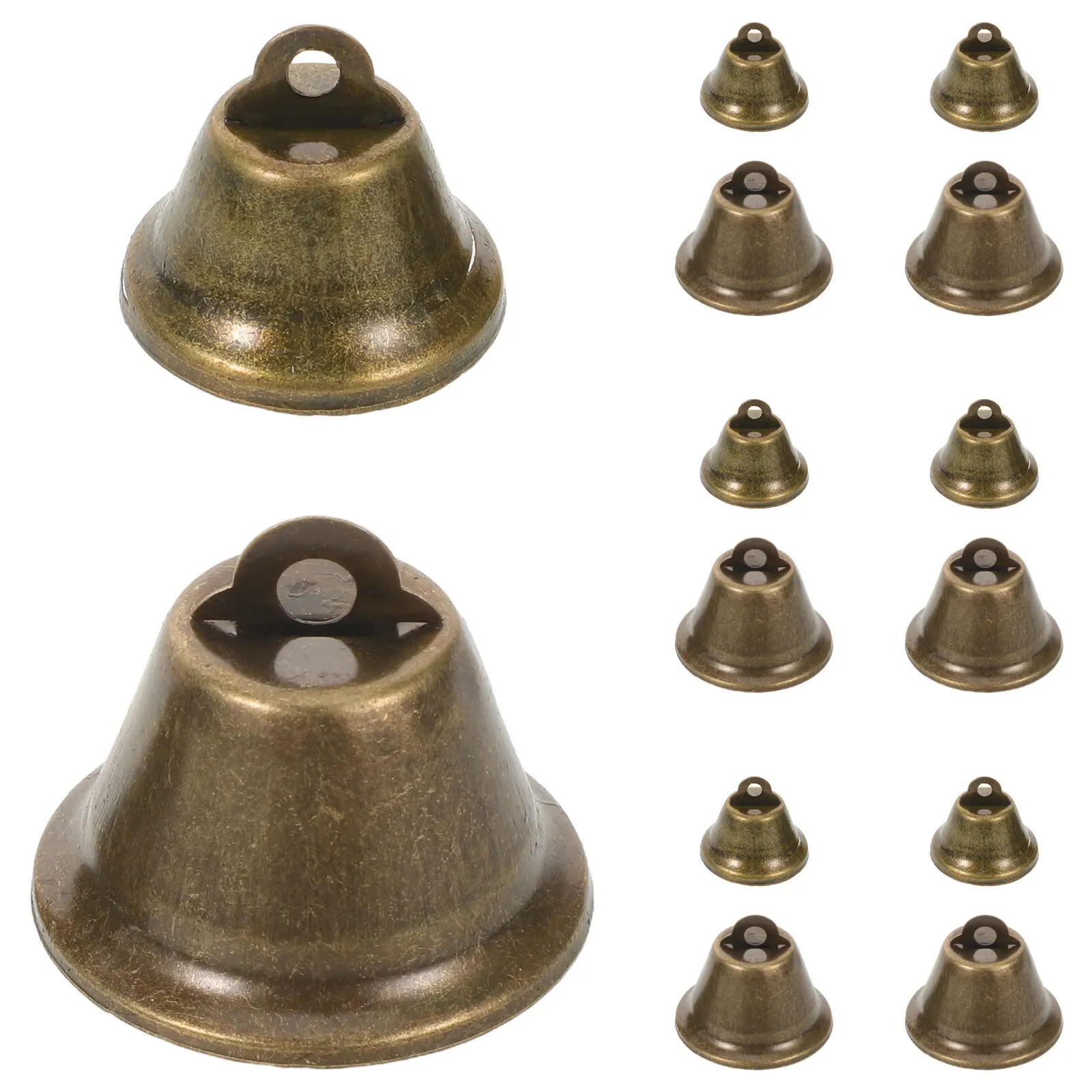 

20Pcs Vintage Bells Mini Metal Bells Bronze Hanging for DIY Wind Chimes Holiday Craft Decorations Christmas Tree