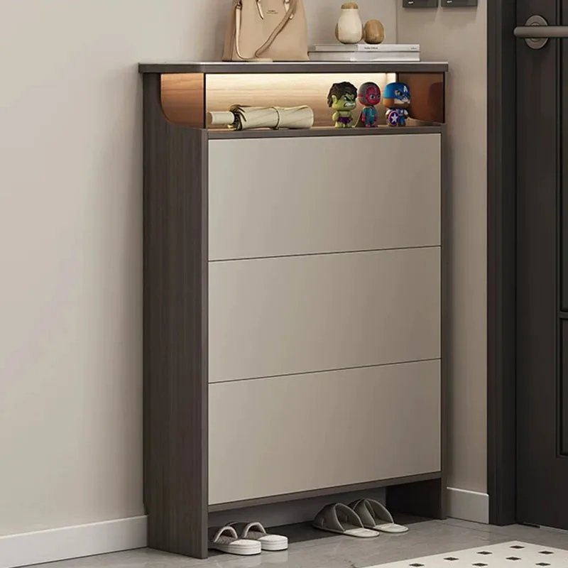 Wooden Modern Shoe Cabinet Entrance Hall Vertical Slippers Designer Living Room Shoe Shelf Organizer Zapatero Hotel Furniture
