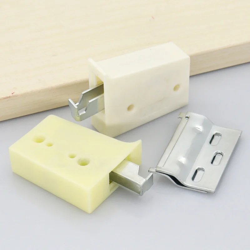 

2PCS ABS Wall Mount Cupboard Hanging Cabinet Bracket Hanger With Cover For Furniture Fitting Connector Furniture Hardware