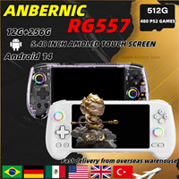 ANBERNIC RG557 Retro Handheld Game Console Video Game Consoles 5.48'' AMOLED Screen Android 14 Dimensity 8300 512G PSP PS2 Game