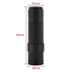 1-130X Zoom C-mount Long Focus Lens 40/50mm Adapter Ring For Industry Phone Repaired PCB Solder Digital Microscope Camera