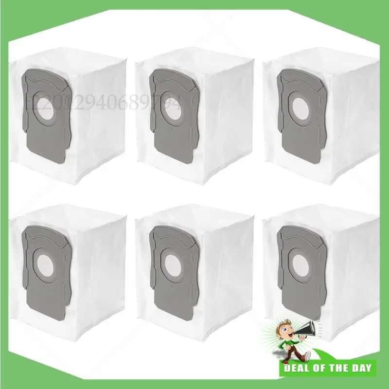 -ABPO 6 عبوات من أكياس المكنسة الكهربائية لـ Irobot Roomba I & S & J Series J6+ J7 J8+ I7 I7+ (7550) I4+ I5+ I6+ I8+ S9+ J7 J