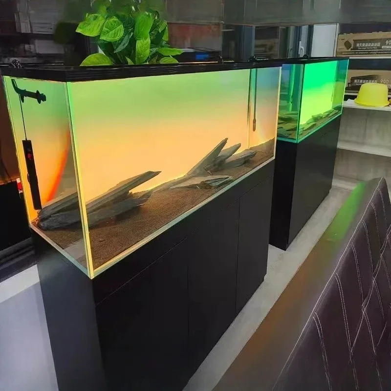For Acrylic Fish Tank Backdrop RGB Colourful Gradient Luminous APP Control Aquarium Background Decoration Can Be Customised Size