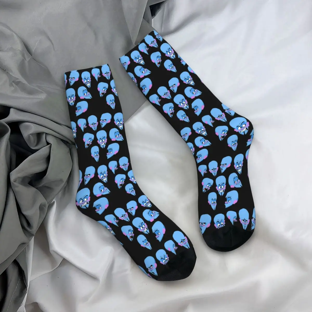 Megamind-Chaussettes longues absorbant la transpiration Harajuku, bas toutes saisons, accessoires pour hommes et femmes, cadeau d'anniversaire