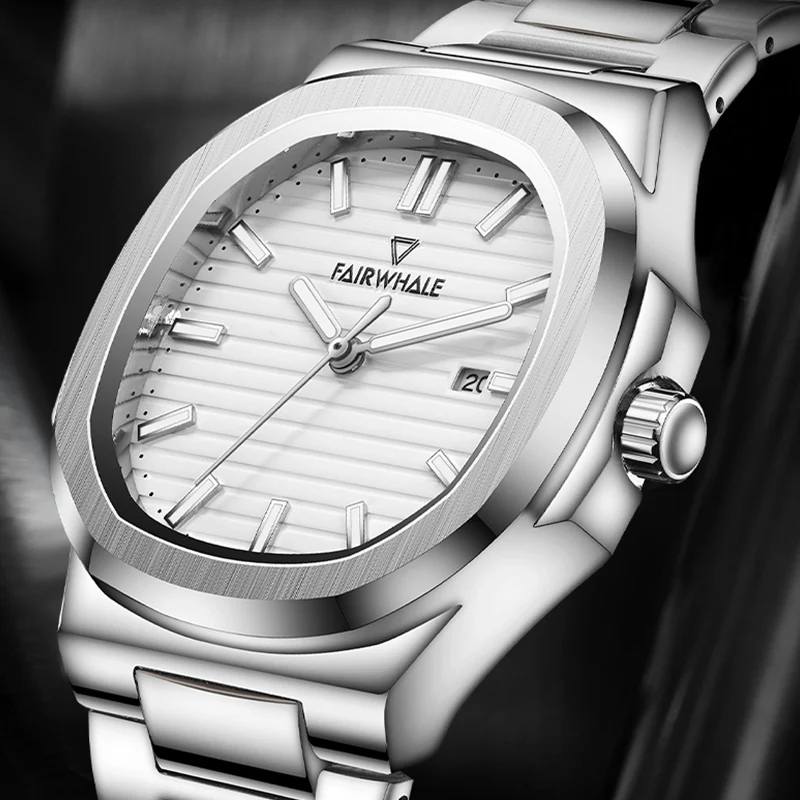 

Марк Fairwhale Бренд 5610, модные мужские часы, водонепроницаемые кварцевые часы из нержавеющей стали с датой для мужчин