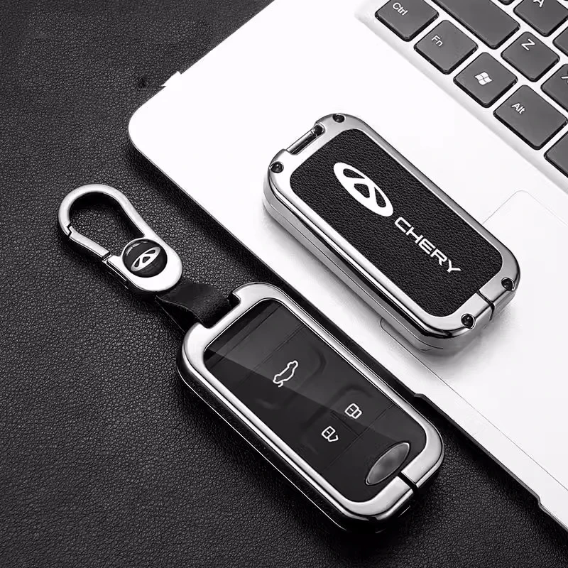 

Zinc Alloy Car Remote Key Case Fob Shell Cover For Chery Arrizo 5plus Gx 7e Tiggo 5 3 4 6 8 5x Protector Keychain Accessories