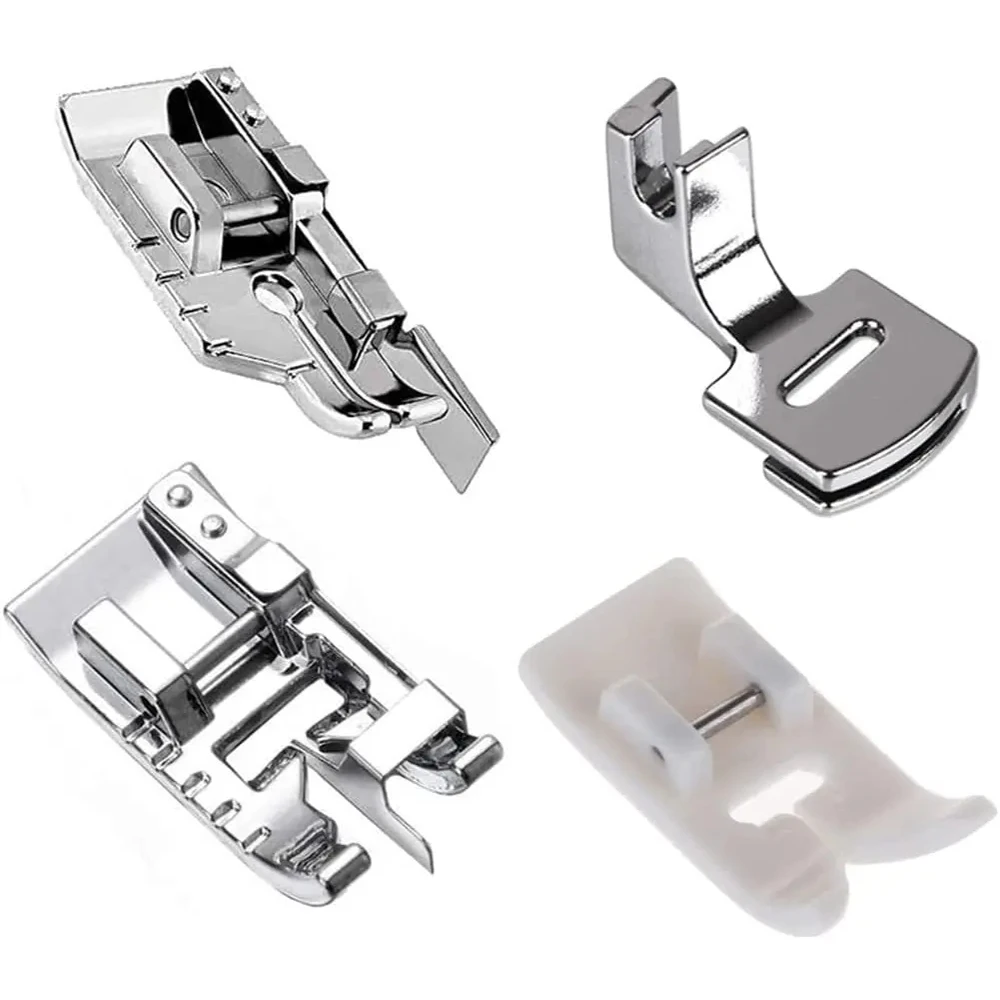 

1/4Pcs Sewing Presser Foot 1/4' Quilting Patchwork Foot Edge Guide Shirring Gathering Presser Foot Set 9902/9901,702,7301P