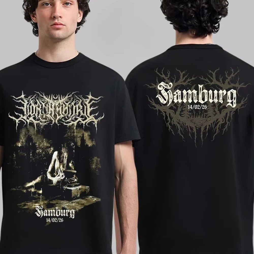 Lorna Shore 2026 Tour Print Tee Brutal Body Art Deathcore Streetwear Casual Unisex with Dates