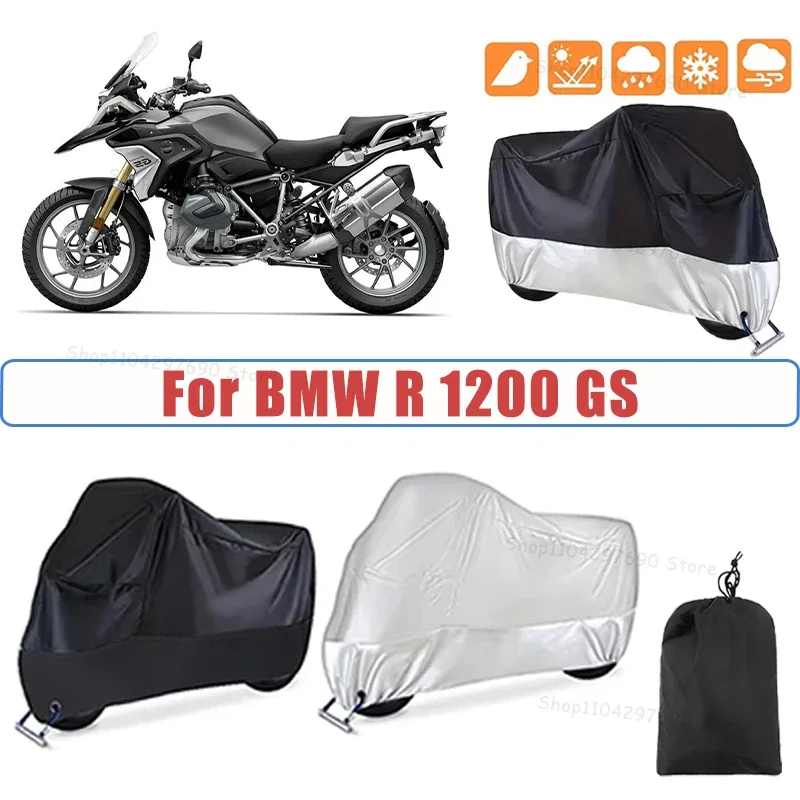 210D Oxford Motorcycle Cover Waterproof All Season UV Protection For BMW R 1200 GS Anti-Tear Windproof Motorbike Cover