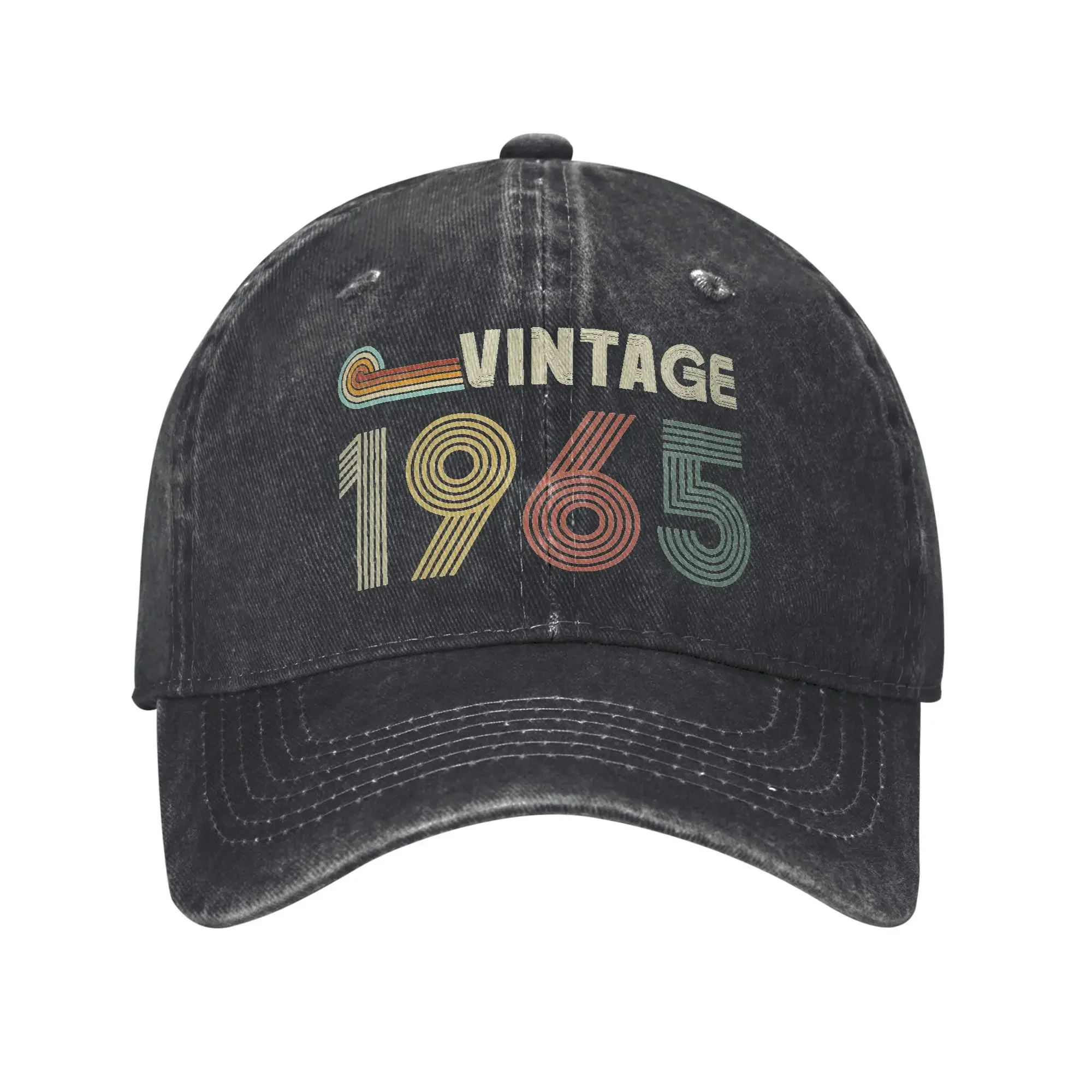 

Vintage1965 Born In 1965 Men Women Baseball Cap Distressed Denim Hats Cap Outdoor Running Golf Unstructured Soft Sun Cap