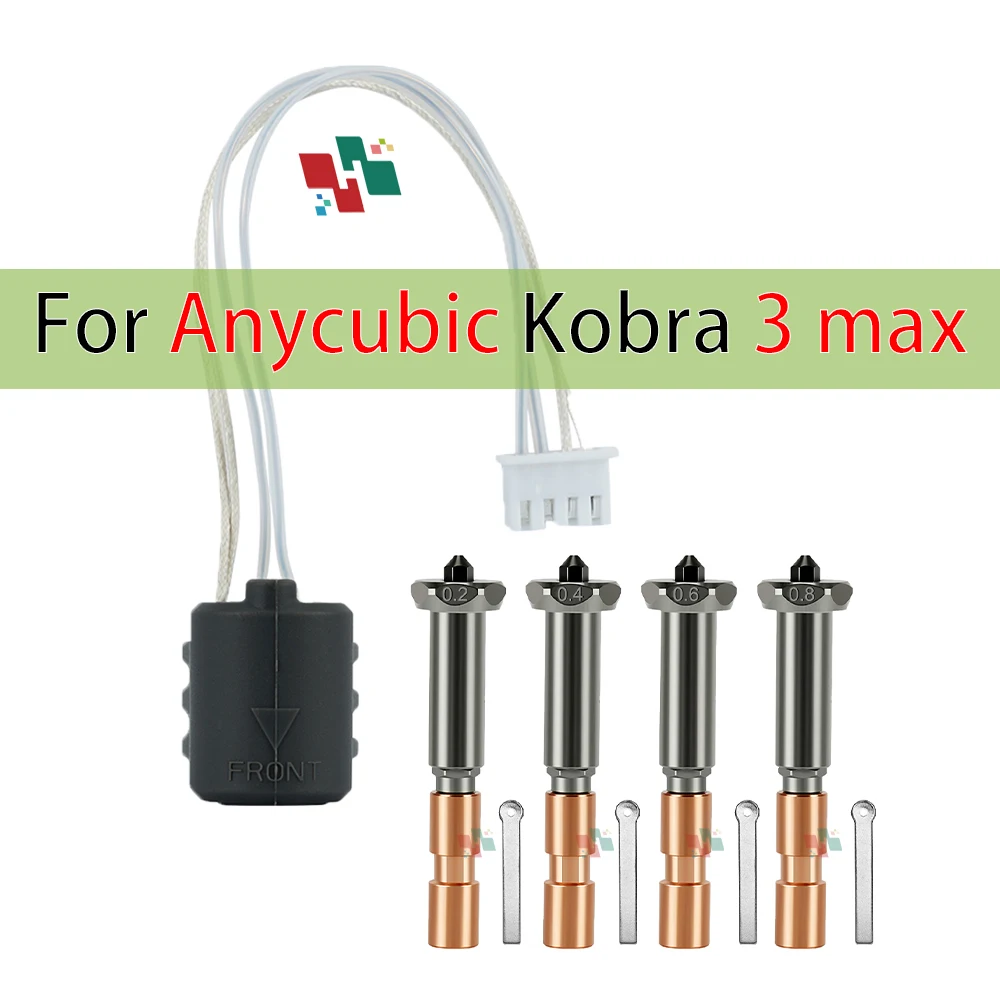 

Обновленное сопло для Anycubic Kobra 3 Max Hotend Kobra 3 Max, горло сопла 0,4 мм 0,6 мм 0,8 мм, сменные сопла
