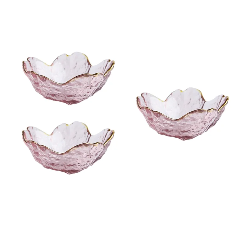 ABLU-Makanan Penutup Mangkuk Sakura Gaya Lucu Mangkuk Sakura Dengan Perbatasan Emas Untuk Salad Es Krim