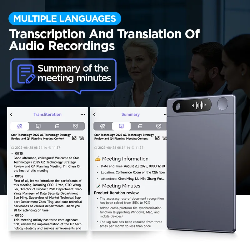 ChatGPT AI Intelligent Transcription Translation Summary Recording Pen WIFI Fast Transfer Magsafe Magnetic Recorder