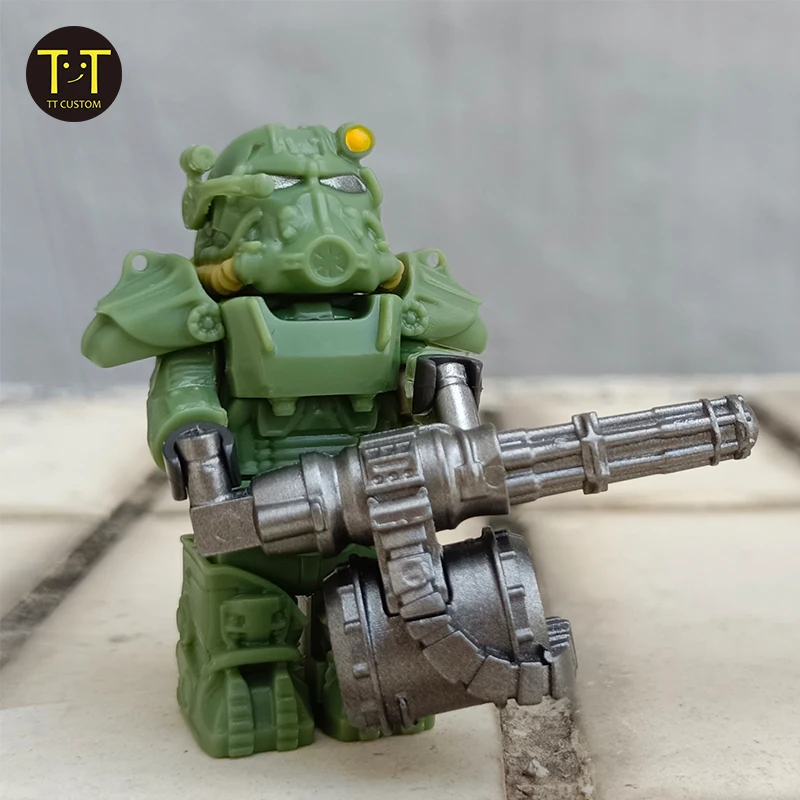 1PCS Military Soldiers Mini Anime Action fallouts Figures Green Robot Mecha Building Blocks Bricks DIY Toys for KIDS gift