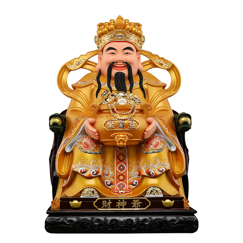 LH dieu de la richesse Wen dieu de la richesse résine synthétique dévotion domestique entreprise magasin ouverture Statue