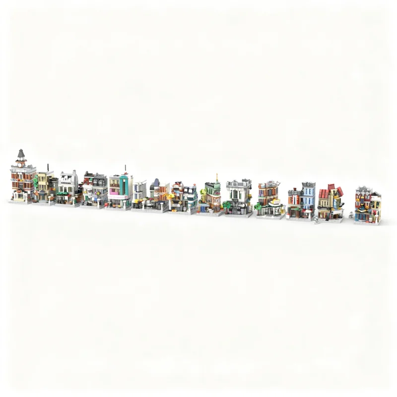 4646pcs MOC Post Mini Modular Series 13 Model Building Blocks Toy Construction Christmas Gifts Idea Brick Birthday Kids Creative