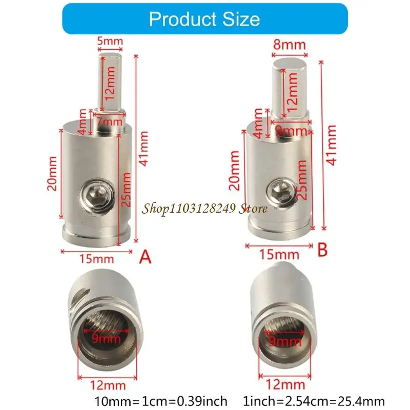 N5KD Brass Wire Terminal Reducers Metal Auto Sound Connector Reducers eenvoudige installaties voor Auto Sound