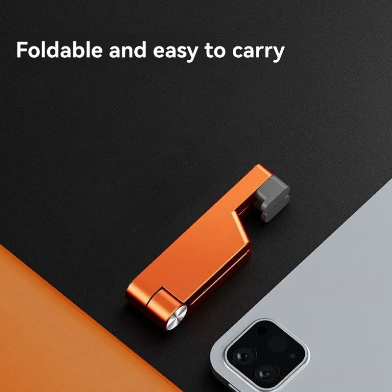 ABGN Compact Aluminum Folding Stand for Mobile Phones Universal Mini Desk Mount Holder, Portable & Foldable Bracket Cradle