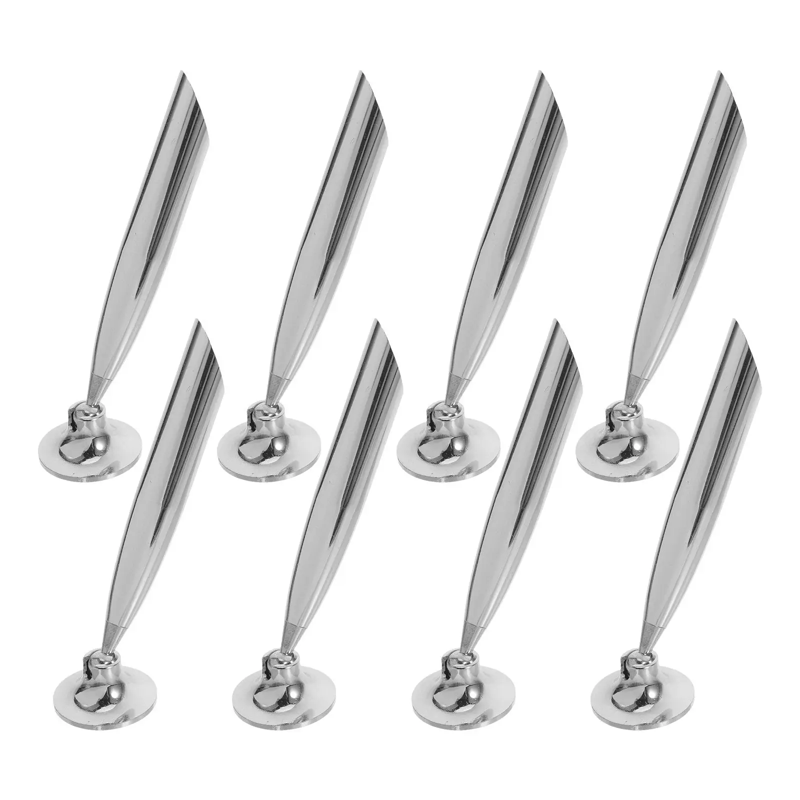 

8Pcs Minimalist Metal Single Pen Holder Refined Design for Office Desk Reception Counter Desktop Pen Display Holder Stand