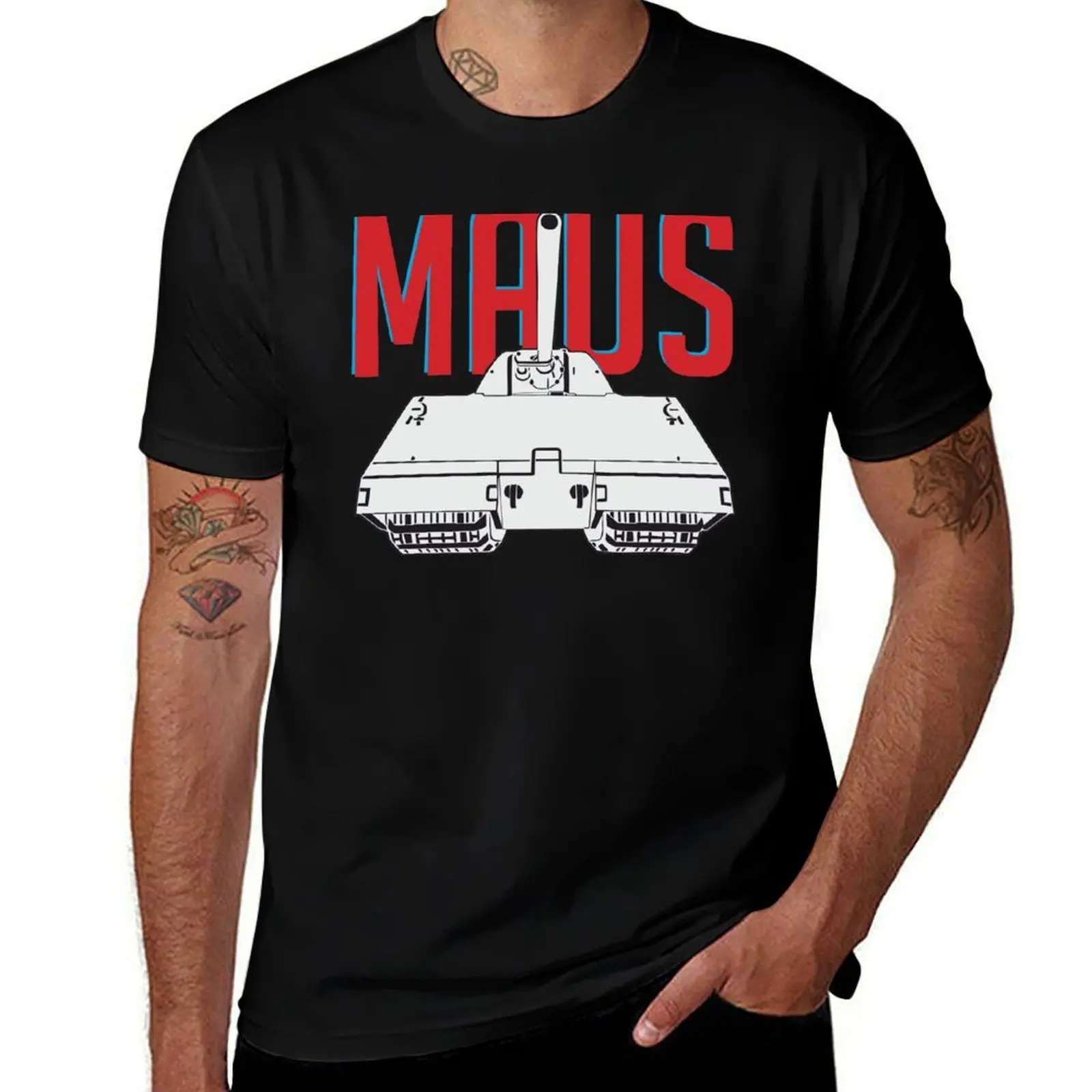 

MAUS T-Shirt t shirts for man cotton funny t shirts cotton 100% man t shirts graphic T-Shirt