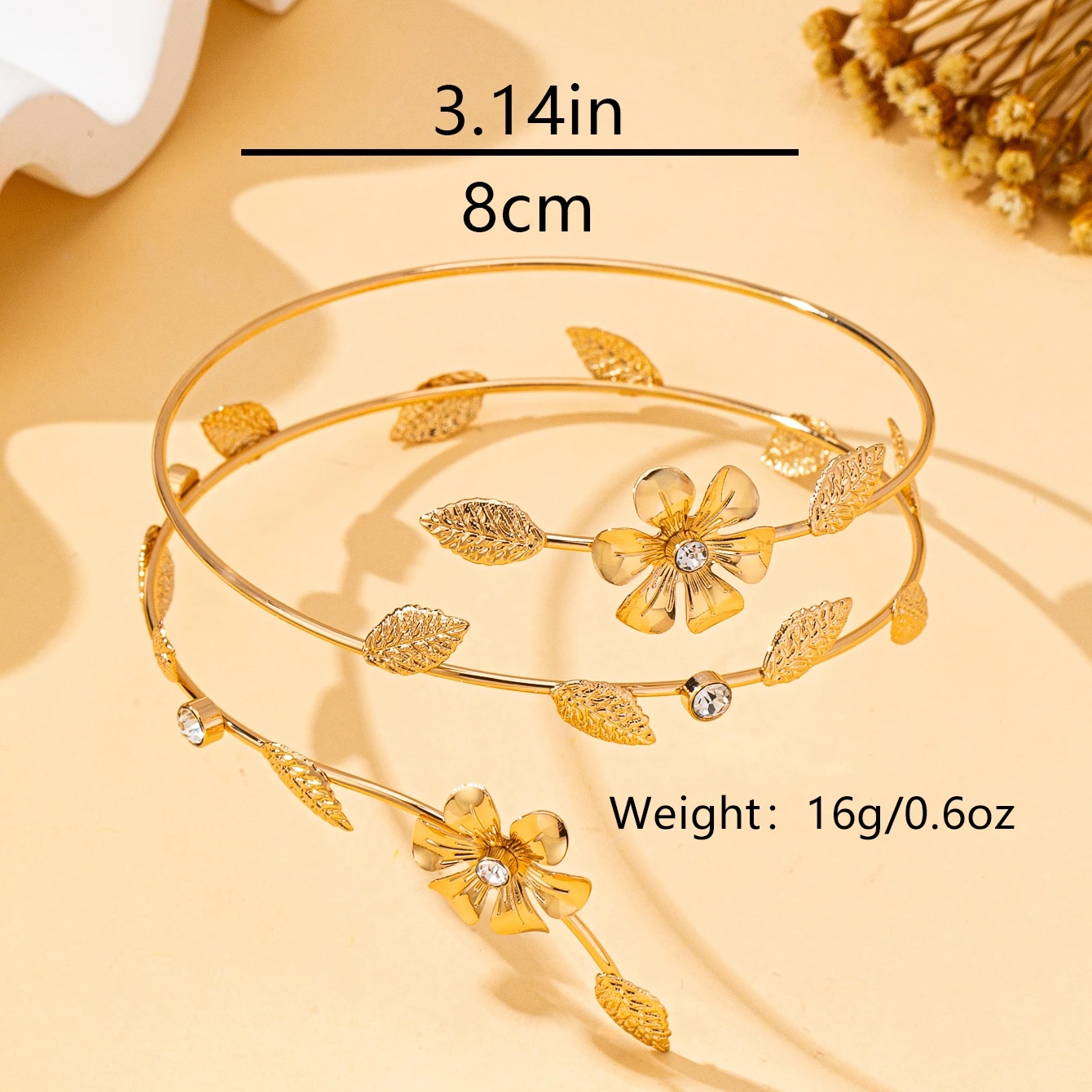 حزام يد نسائي على شكل زهرة كرمة ستيريو وألوان متعددة للاختيار من بينها. حزام الذراع مناسب للارتداء اليومي والعطلات #6