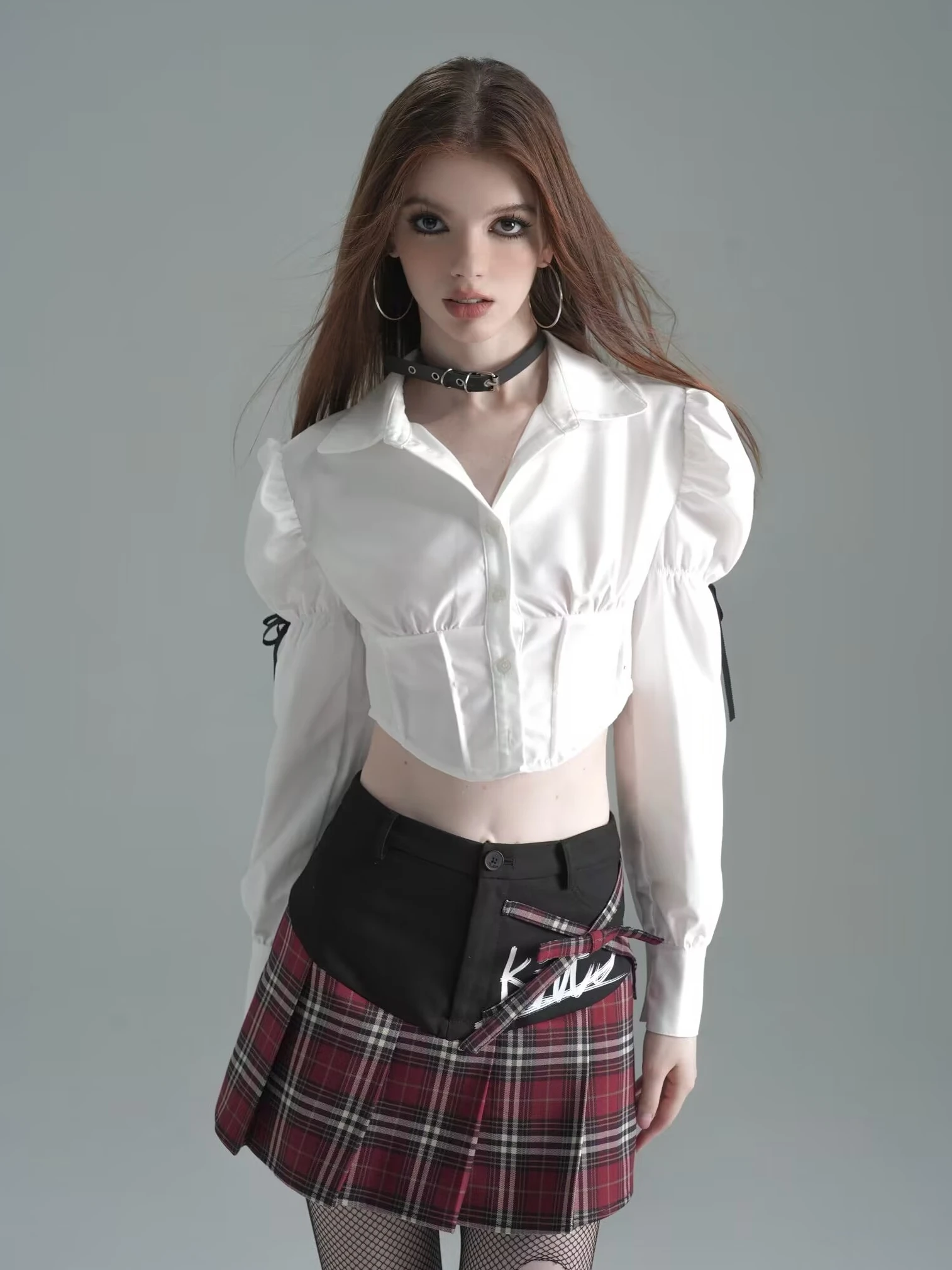 2023aw Designer Original American Retro Hot Girl College Style Stitching Autumn Suit Pleated Skirt JK Uniform Set Two-Piece Set