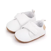 Newborn Baby Shoes Baby Boy Girl Shoes Classic Leather Rubber Sole Anti-slip Toddler First Walkers Infant Girl Shoes Moccasins 2