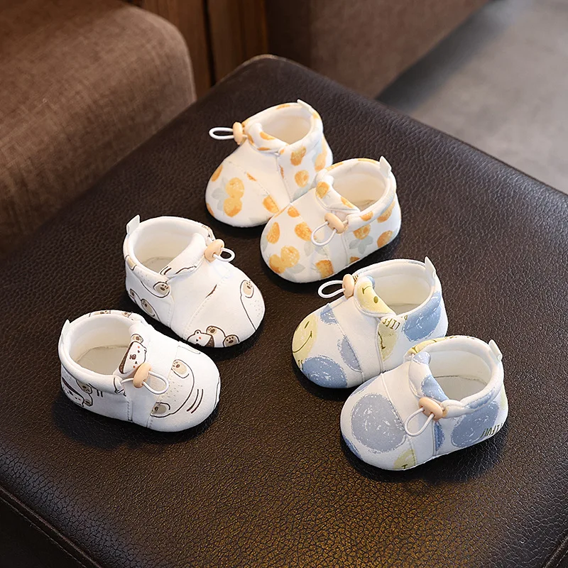 

Newborn Baby Shoes Soft Soles 6-12 Months Infants Toddlers Learning Front Shoes Spring Autumn 1 Year Old Baby Shoes