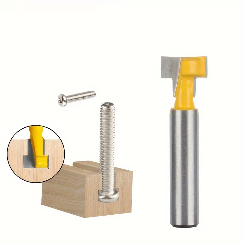 1PC/3PCS ,T-Shaped Slotting Cutter with 8mm Shank for Keyhole, Picture Frame, and Hanging Hole Cutting in Woodworking
