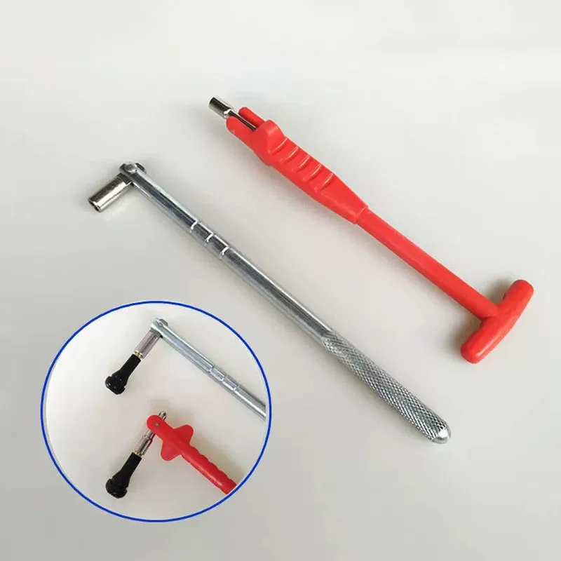 New Red Plastic Steel Car Tire Valve Stem Puller Changer Tool New Auto Metal Tube Repair Installation Tool External Accessories