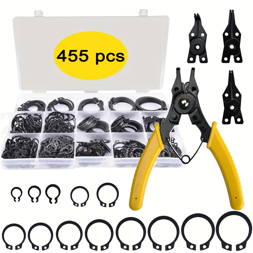 Multifunktionale 4-in-1 Sicherungsringzangen-Set, Sicherungsringzange, Multi-Crimp, abnehmbarer Zangenkopf, Sicherungsringzange, Handwerkzeuge