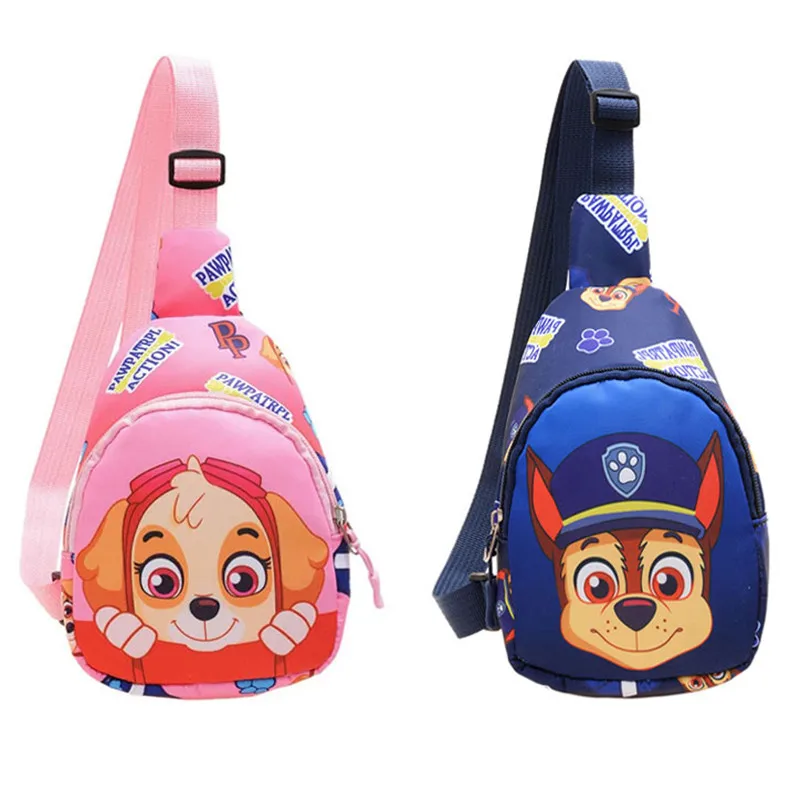 Paw Patrol Chest Bag Kawaii Cute Cartoon Shoulder Bags for Children Boys Girls Paw Patrol Travel Backpack Crossbody Bag Gifts