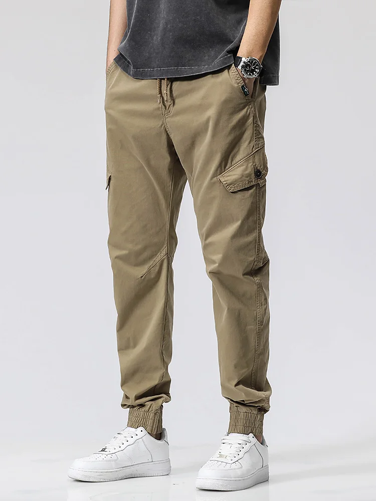 Pantalones Cargo para hombre, pantalón táctico de algodón elástico con múltiples bolsillos, estilo Safari, informal y militar, primavera y verano, novedad de 2022