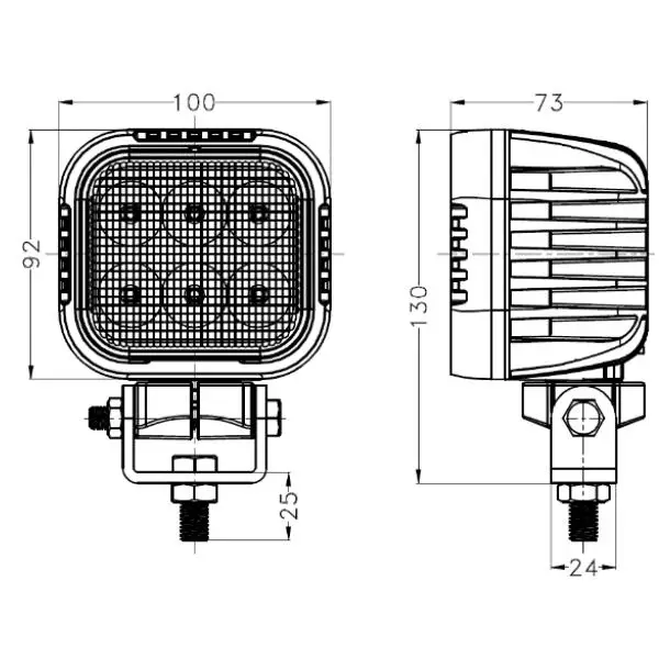 Hight Brightness 4800LM 60W Offroad Led Car Lights UTV Square Roof Light 9V32V IP67 Marine Agricultural Mining Led Work Light