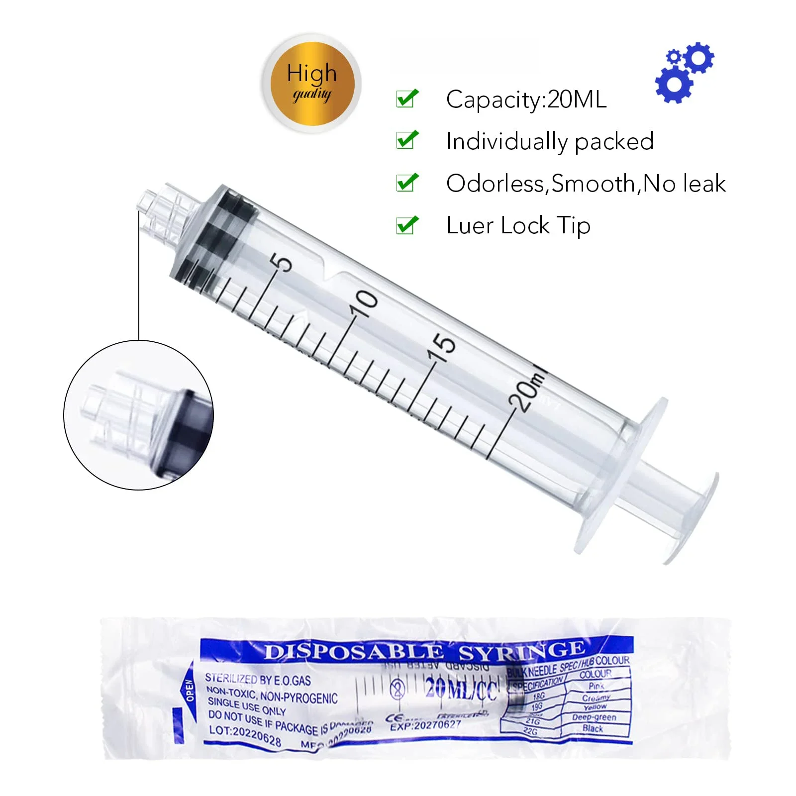 10-50 Adet 20ML Luer Lock Şırı - Baby Food Allergy Rash incelemesi ve fiyatı