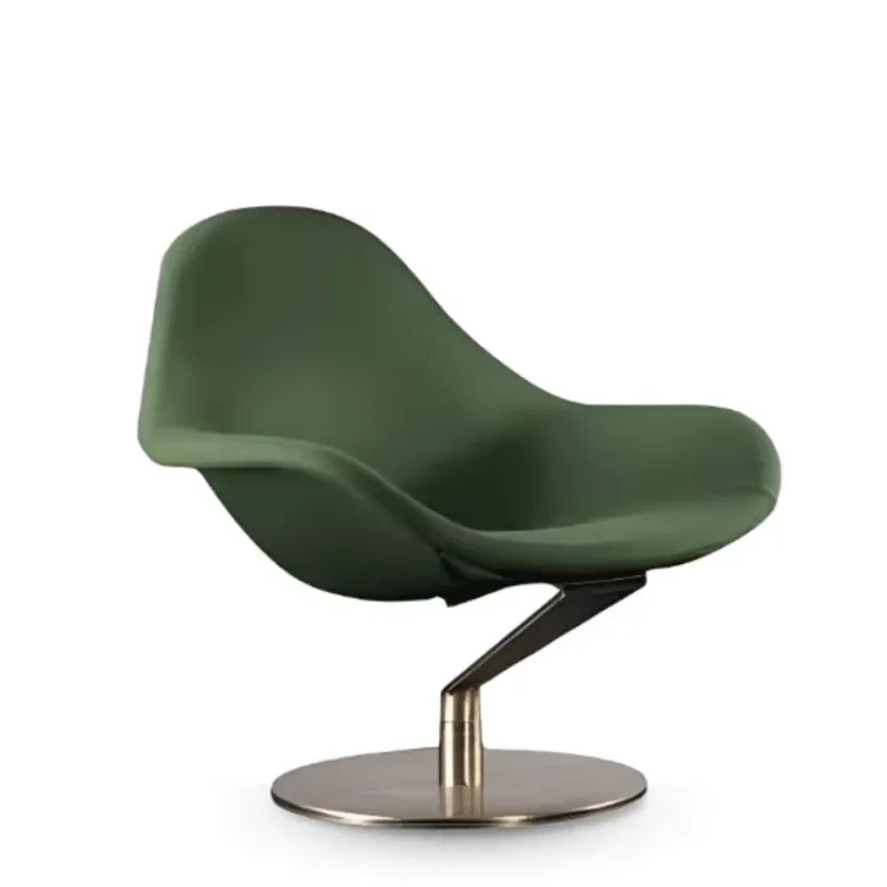 Living room single leisure chair minimalist sofa chair stainless steel rotating designer dresser balcony bedroom chair