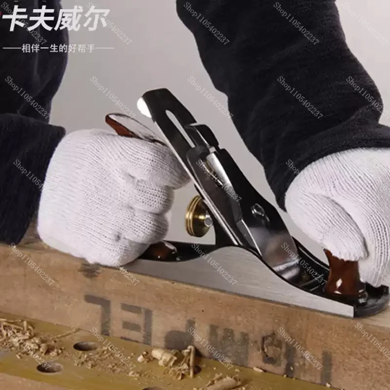 NO.4 Adjustable Universal Precision Smoothing Bench Hand Plane Wood Planer with 2-Inch Blade and Wooden Handles