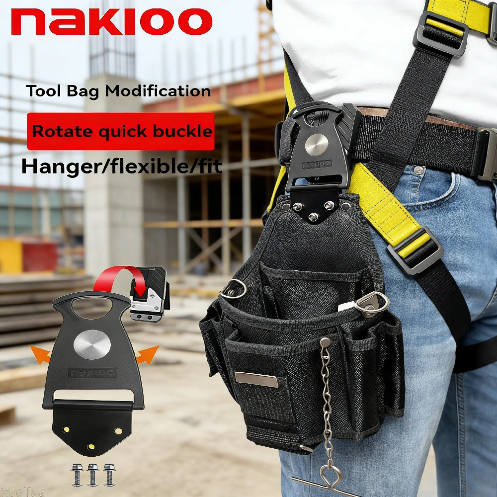 Tool Belt Bag Rotary Hang Up Quickly Conversion Parts Durable Accessories Fit for Dewalt Tajima and Other Common Tool Brands