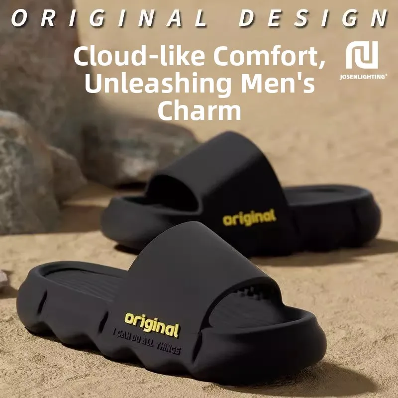 

Men's Summer Outdoor Indoor Home Use Thick Bottom Bathroom Anti-slip Large Size EVA Slip-On Shoes Comfortable Sensation