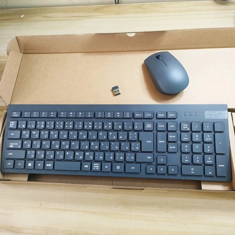 Japanese layout wireless Keyboard and mouse set for Lenovo KB203W mute office keyboard