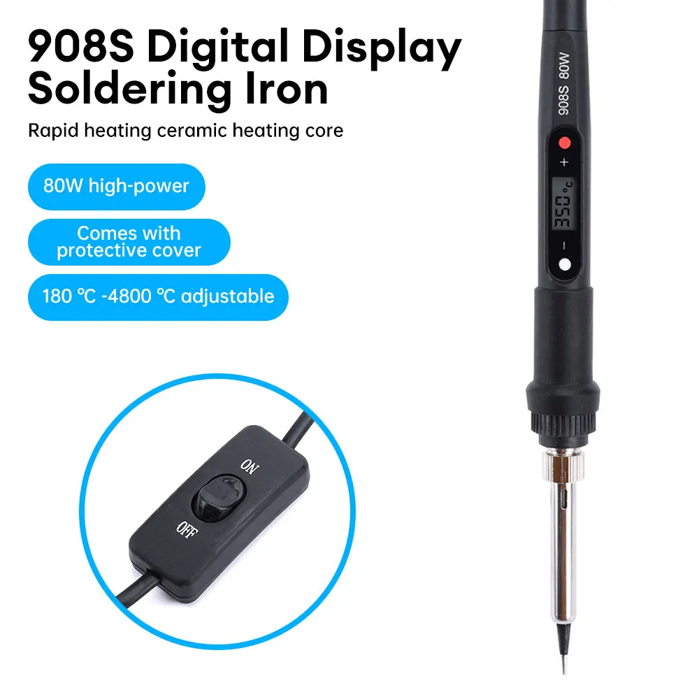 Electric soldering iron 80W LCD Digital Display Adjustable temperature soldering iron tips 220V/110V Welding solder tools