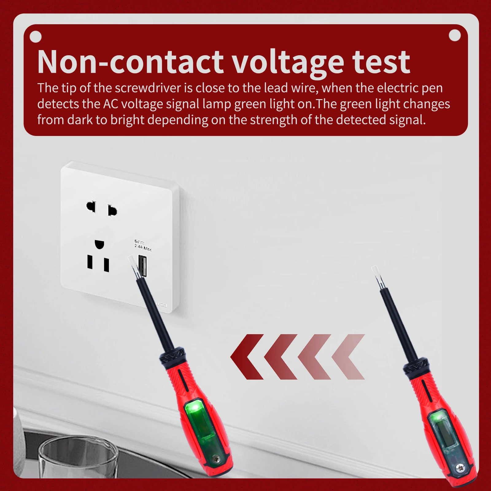 Non-contact Voltage Tester Screwdriver 12-220V Induction LCD Display Screen Voltmeter Detector Electrical Pen Voltage Indicator