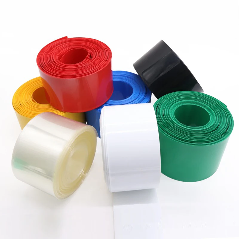 1m PVC heat shrink tube 18650 21700 32650 Lithium battery pack packaging skin Heat shrink sleeve battery color protective film